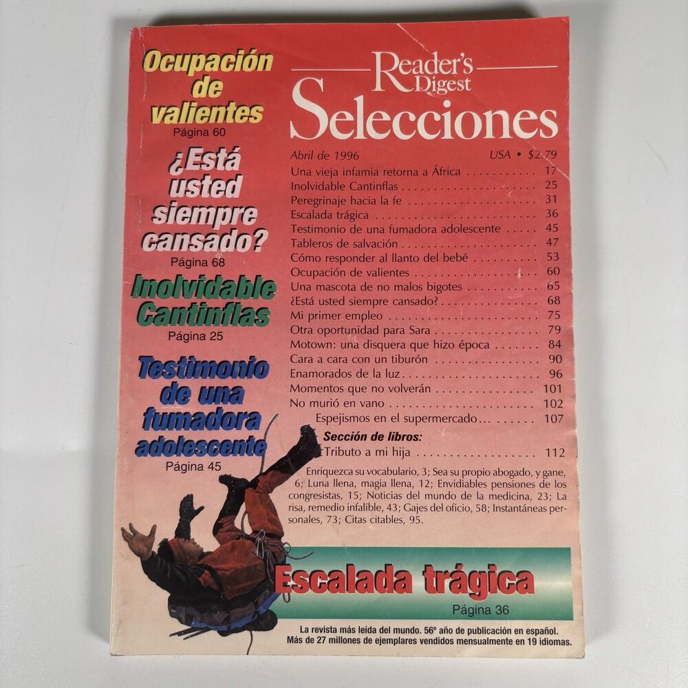 Reader’s Digest Selecciones 1996 Spanish Revista Denzel Washington Buick Riviera